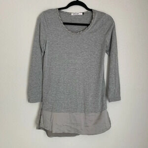 Origami grey mixed media long sleeve S